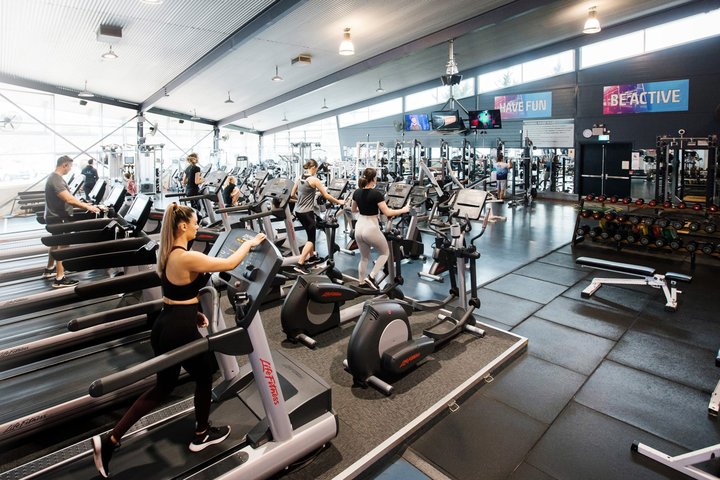 Students use weights, treadmills and crossfit machines in the fitness centre.