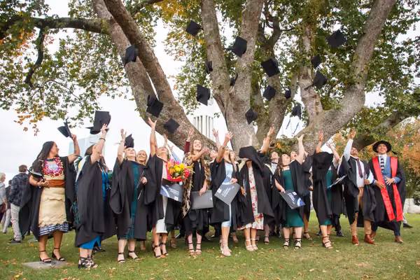 Image of students from 2022 Palmerston North graduation.