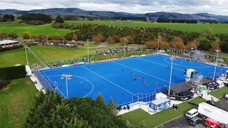 Aerial shot of the Manawatū Hockey Turf