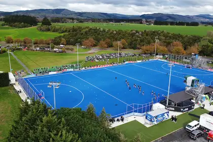 Aerial shot of the Manawatū Hockey Turf