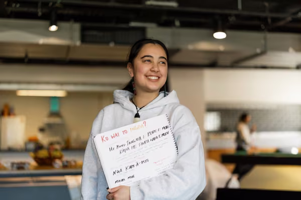 Student showcases her te reo
