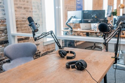 Image from Unsplash showing a mock up interview situation.
