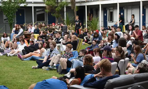 Students attending event at Massey University