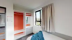 Matipo, Titoki and Tānekaha apartments' single bedroom with drawers and wardrobe