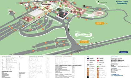 Auckland campus map of the East Precinct