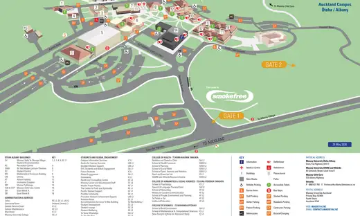 Auckland campus map of the East Precinct