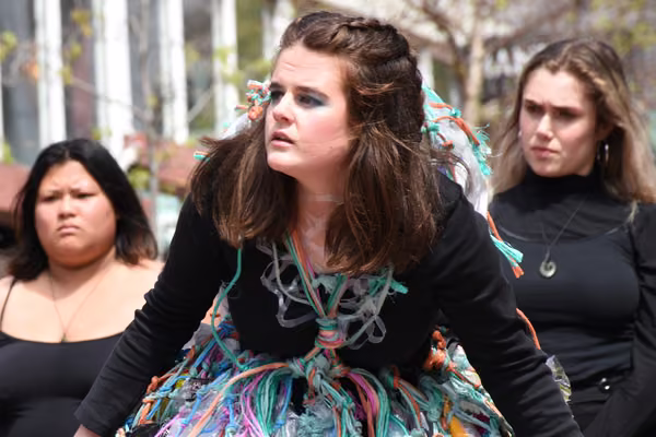 Student performs in climate change theatre show