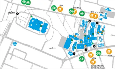 Cycle racks and shower map for Wellington