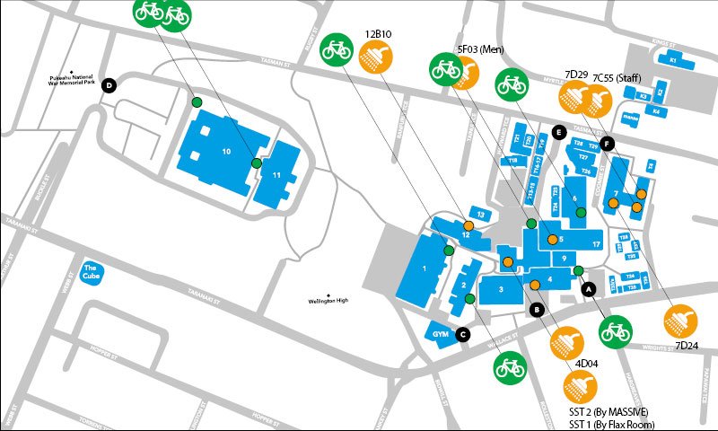 Maps, transport and parking for Wellington campus - 黑料网