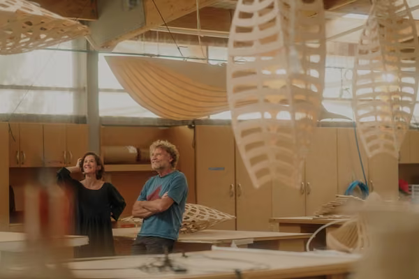 David Trubridge in his workshop