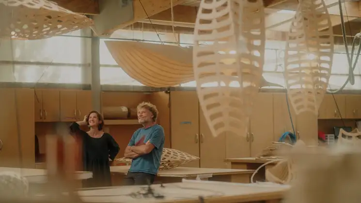 David Trubridge in his workshop