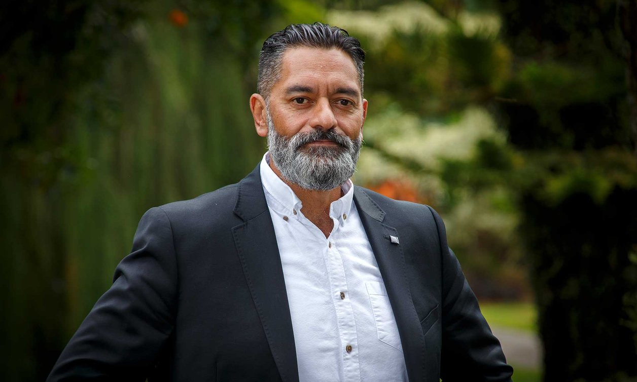 Close-up of Professor Meihana Durie