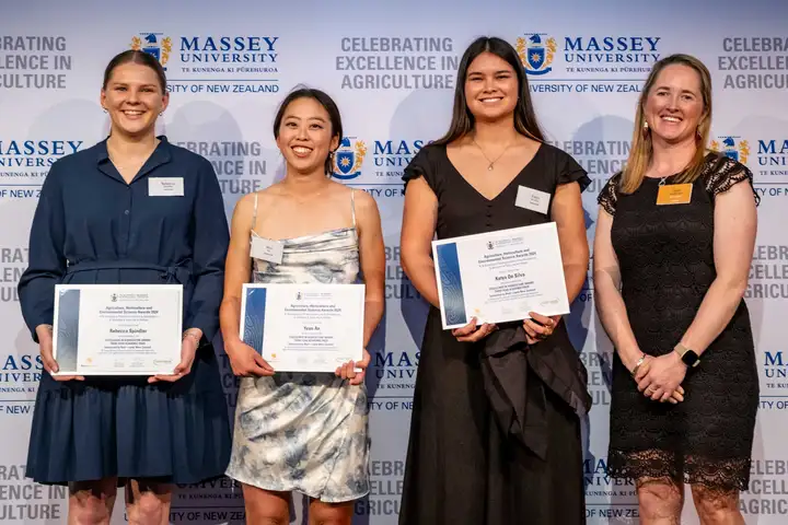 Excellence in Ag third year prize winners sponsored by Beef and Lamb NZ.