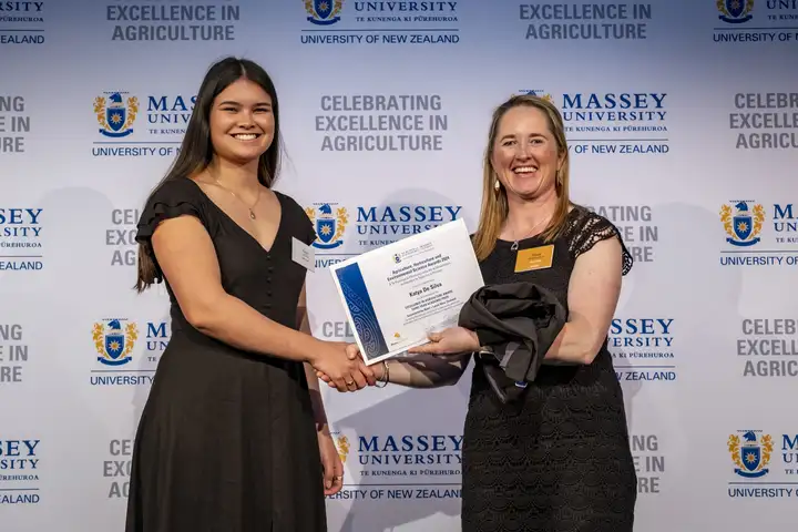 Excellence in Ag 2024 3rd Year Award Winner Katya de Silva sponsored by Beef + Lamb NZ