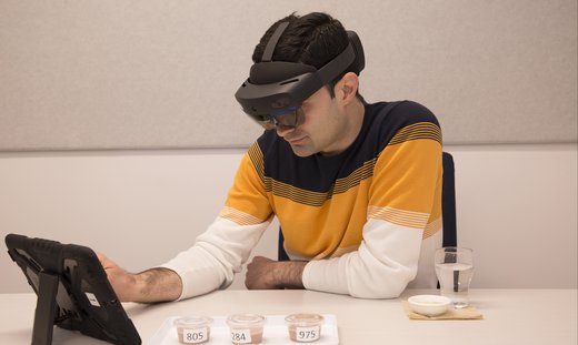 Young male tester in the FEAST lab