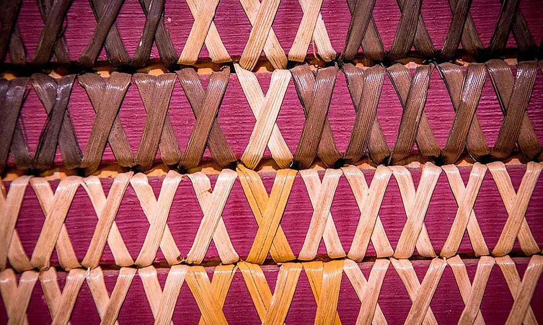 A woven flax pattern