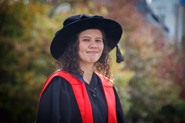 Dr Mariero Gawat after her PhD graduation