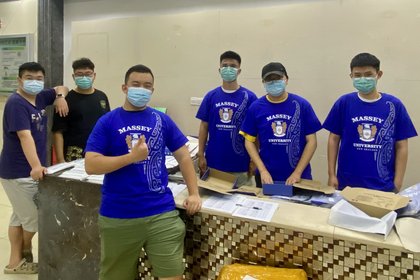 Students arriving at Massey’s Learning Centres in China this semester were greeted with a welcome pack and increased branding visibility.