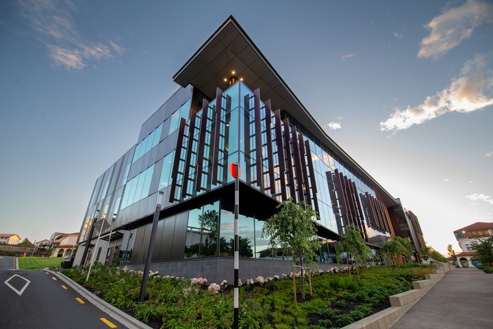 Angled view of the Innovation Complex corner