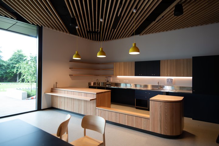 Self service cafe with informal seating area