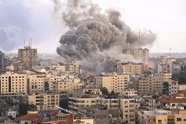 Israeli airstrick on Gaza Strip during Gaza War 2023-2025
