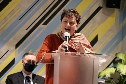 Vice-Chancellor Professor Jan Thomas was at the KIWI Challenge launch in Jakarta this week.