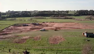 A field being prepared for building construction