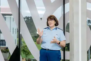 Acting Deputy Commissioner - Northern Districts Jill Rogers speaks at the blessing.