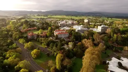 Drone image view of Manawatū campus