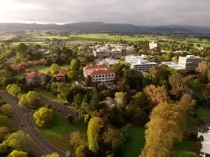 Drone image view of Manawatū campus