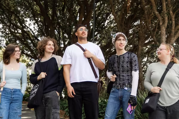 Students on Wellington campus