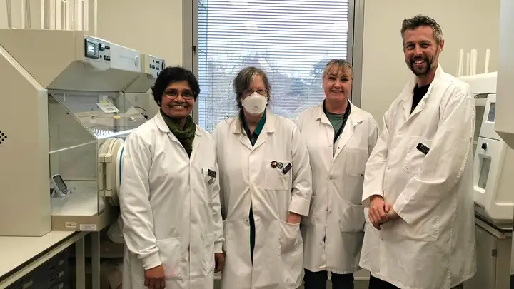 mEpiLab team who are the first New Zealand team to receive GILA accreditation