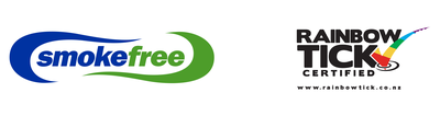 Smokefree logo and Rainbow tick logo