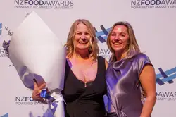 Rescued Kitchen's Diane Stanbra with Dr Victoria Hatton (FoodHQ CEO).