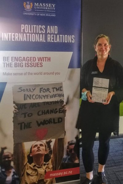 Associate Professor Tracey Nicholls at her book launch, held on Massey's Auckland campus, 17 March 2022.