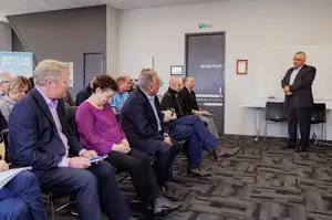 Representatives from Massey University and Northland Inc at the signing event.