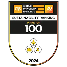 QS Sustainability World University Ranking top 100 logo