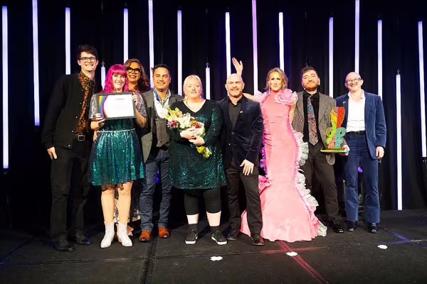 Massey University representatives at the 2024 Rainbow Excellence Awards.