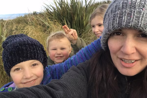 Rhia Robb with her three children