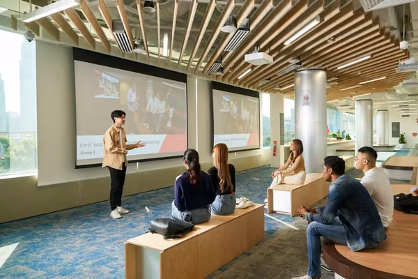 Students watching a lecture