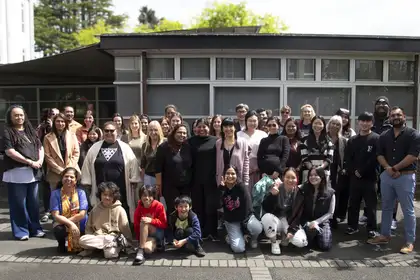 Master of Applied Social Work cohort gathered together outside