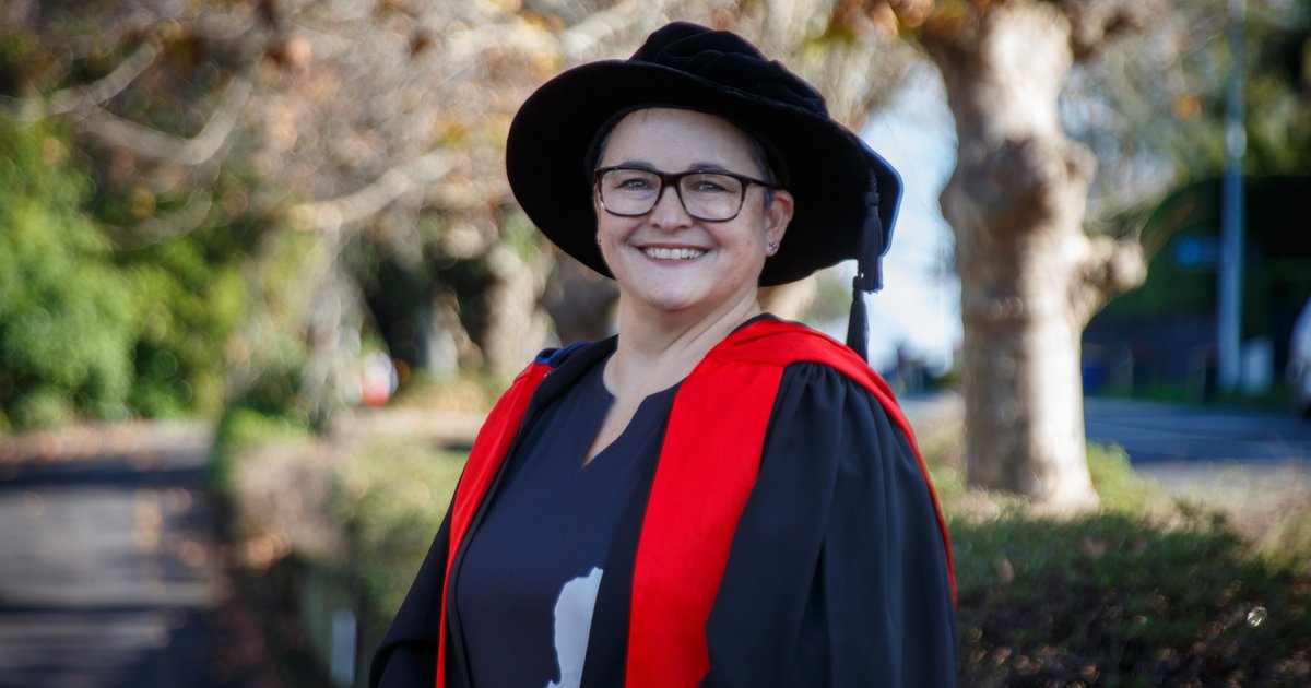 Lara Tookey on her PhD graduation day
                   