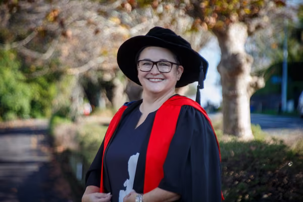 Lara Tookey on her PhD graduation day