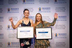 Two winners of the Massey Agricultural Awards