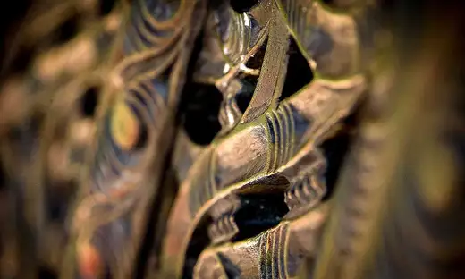 Detail of a Waitangi carving