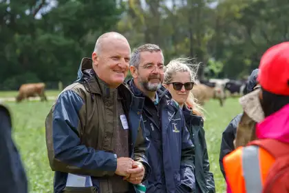 Professor Danny Donaghy at the Whenua Haumanu Field Day.