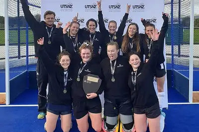 The Massey University women's hockey team won gold in the 2019.