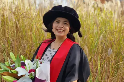 Dr Ying Jin graduating with her PhD in 20xx