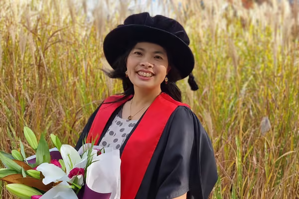 Dr Ying Jin graduating with her PhD in 20xx