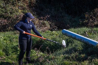Celeste water sampling during an FDE inspection.